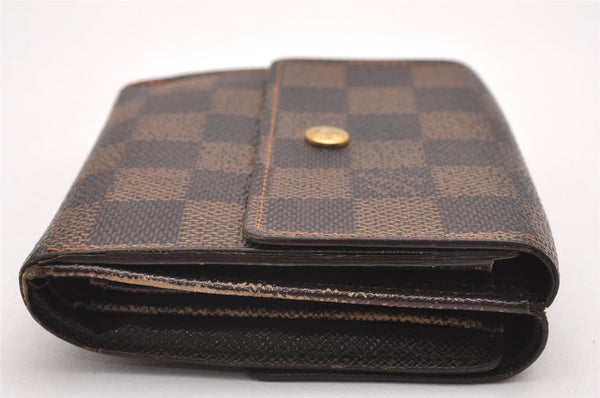 Auth Louis Vuitton Damier Porte Monnaie Billet Carte Credit N61652 Wallet 7781I