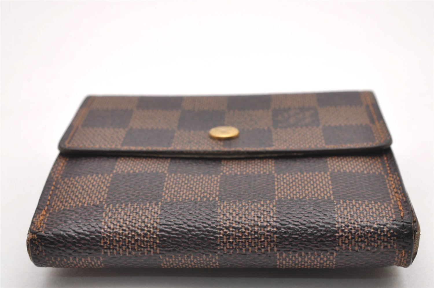 Auth Louis Vuitton Damier Porte Monnaie Billet Carte Credit N61652 Wallet 7781I