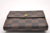 Auth Louis Vuitton Damier Porte Monnaie Billet Carte Credit N61652 Wallet 7781I