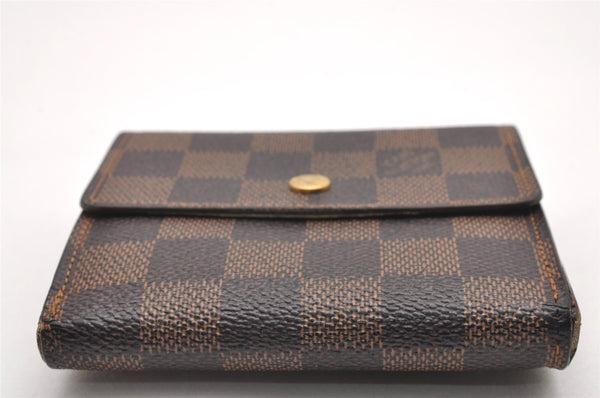 Auth Louis Vuitton Damier Porte Monnaie Billet Carte Credit N61652 Wallet 7781I