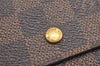 Auth Louis Vuitton Damier Porte Monnaie Billet Carte Credit N61652 Wallet 7781I