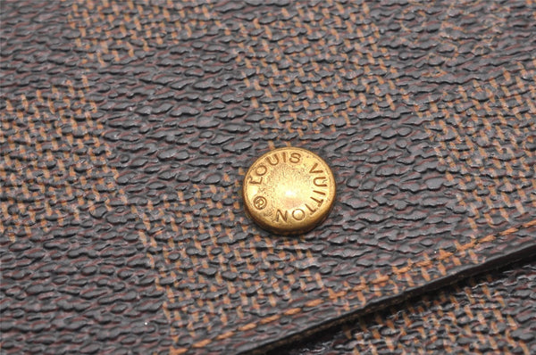 Auth Louis Vuitton Damier Porte Monnaie Billet Carte Credit N61652 Wallet 7781I