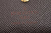 Auth Louis Vuitton Damier Porte Monnaie Billet Carte Credit N61652 Wallet 7781I