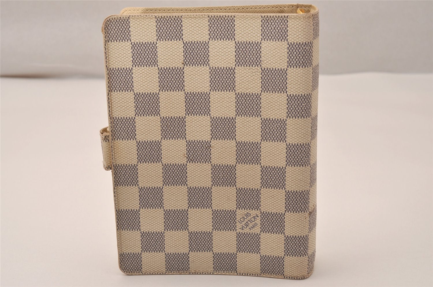 Authentic Louis Vuitton Damier Azur Agenda MM Notebook Cover R20707 LV 7781J