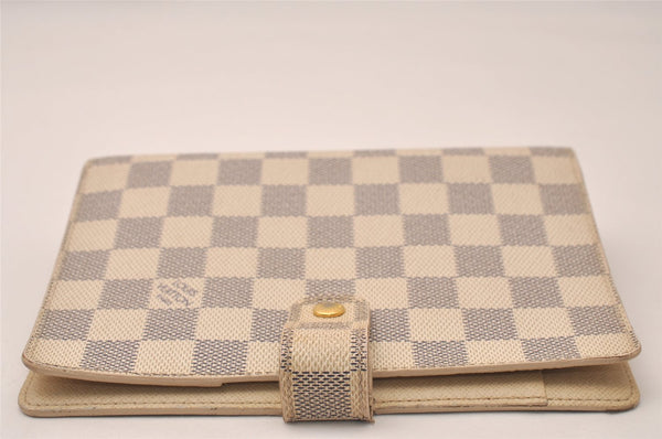 Authentic Louis Vuitton Damier Azur Agenda MM Notebook Cover R20707 LV 7781J
