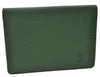 Authentic Louis Vuitton Epi Porte 2 Cartes Vertical Card Case M63204 Green 7782I