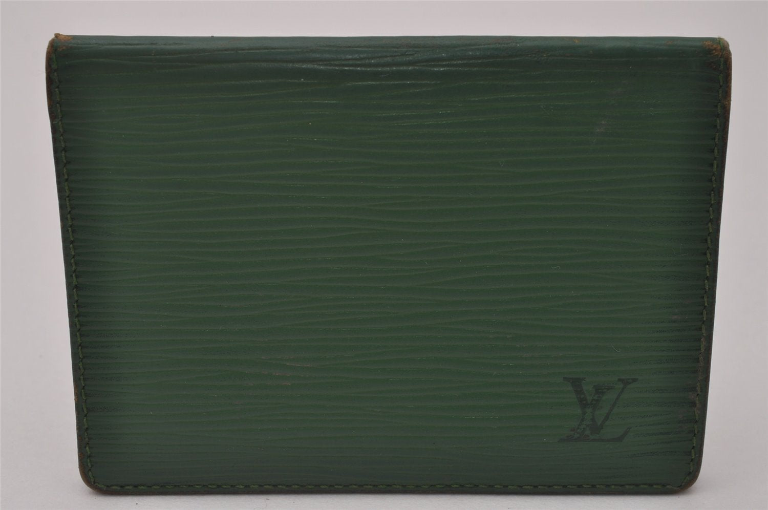 Authentic Louis Vuitton Epi Porte 2 Cartes Vertical Card Case M63204 Green 7782I
