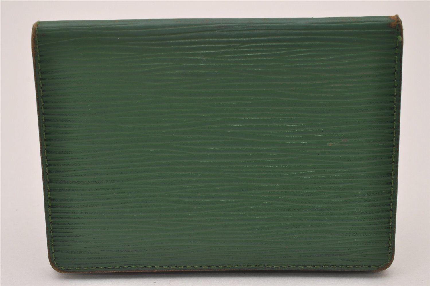 Authentic Louis Vuitton Epi Porte 2 Cartes Vertical Card Case M63204 Green 7782I