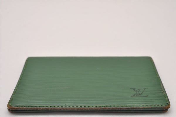 Authentic Louis Vuitton Epi Porte 2 Cartes Vertical Card Case M63204 Green 7782I