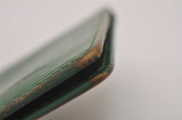 Authentic Louis Vuitton Epi Porte 2 Cartes Vertical Card Case M63204 Green 7782I