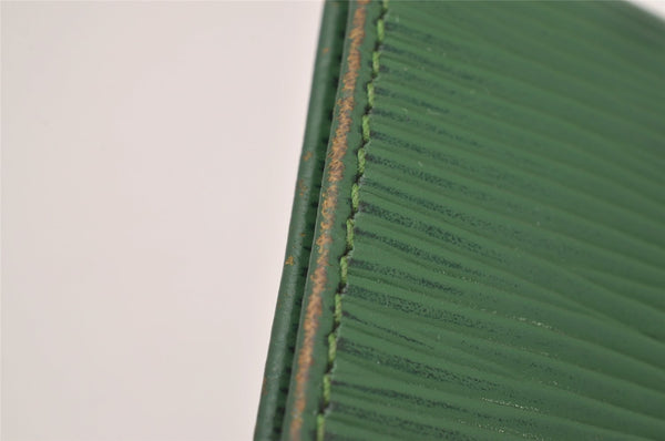 Authentic Louis Vuitton Epi Porte 2 Cartes Vertical Card Case M63204 Green 7782I