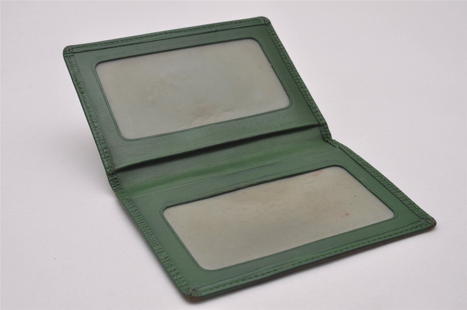 Authentic Louis Vuitton Epi Porte 2 Cartes Vertical Card Case M63204 Green 7782I