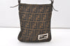 Authentic FENDI Vintage Zucca Shoulder Hand Bag Purse Nylon Leather Brown 7782J