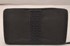 Authentic HERMES Her Line Purse GM Zip Long Wallet Nylon Leather Gray 7783J