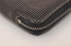 Authentic HERMES Her Line Purse GM Zip Long Wallet Nylon Leather Gray 7783J