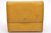 Louis Vuitton Epi Porte Monnaie Billets Cartes Credit Wallet M63489 Yellow 7784I