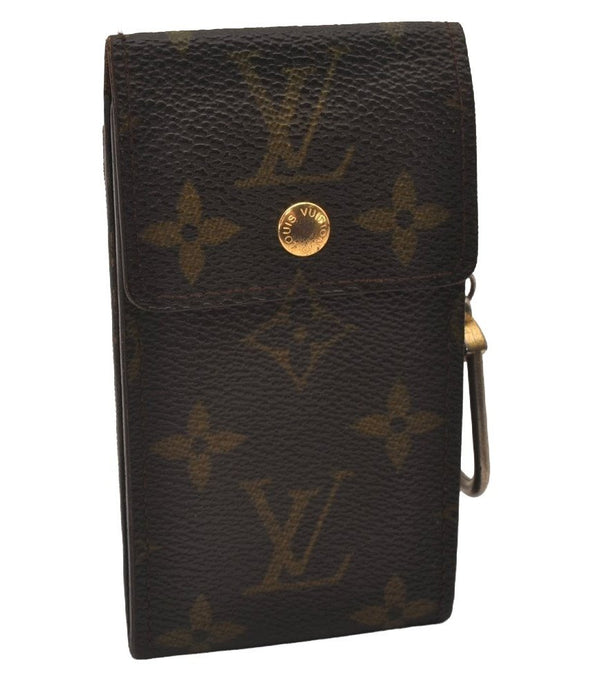 Authentic Louis Vuitton Monogram Porte Cles Badge Key Case Pouch M60048 LV 7786I