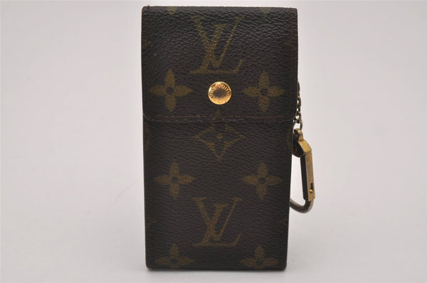 Authentic Louis Vuitton Monogram Porte Cles Badge Key Case Pouch M60048 LV 7786I