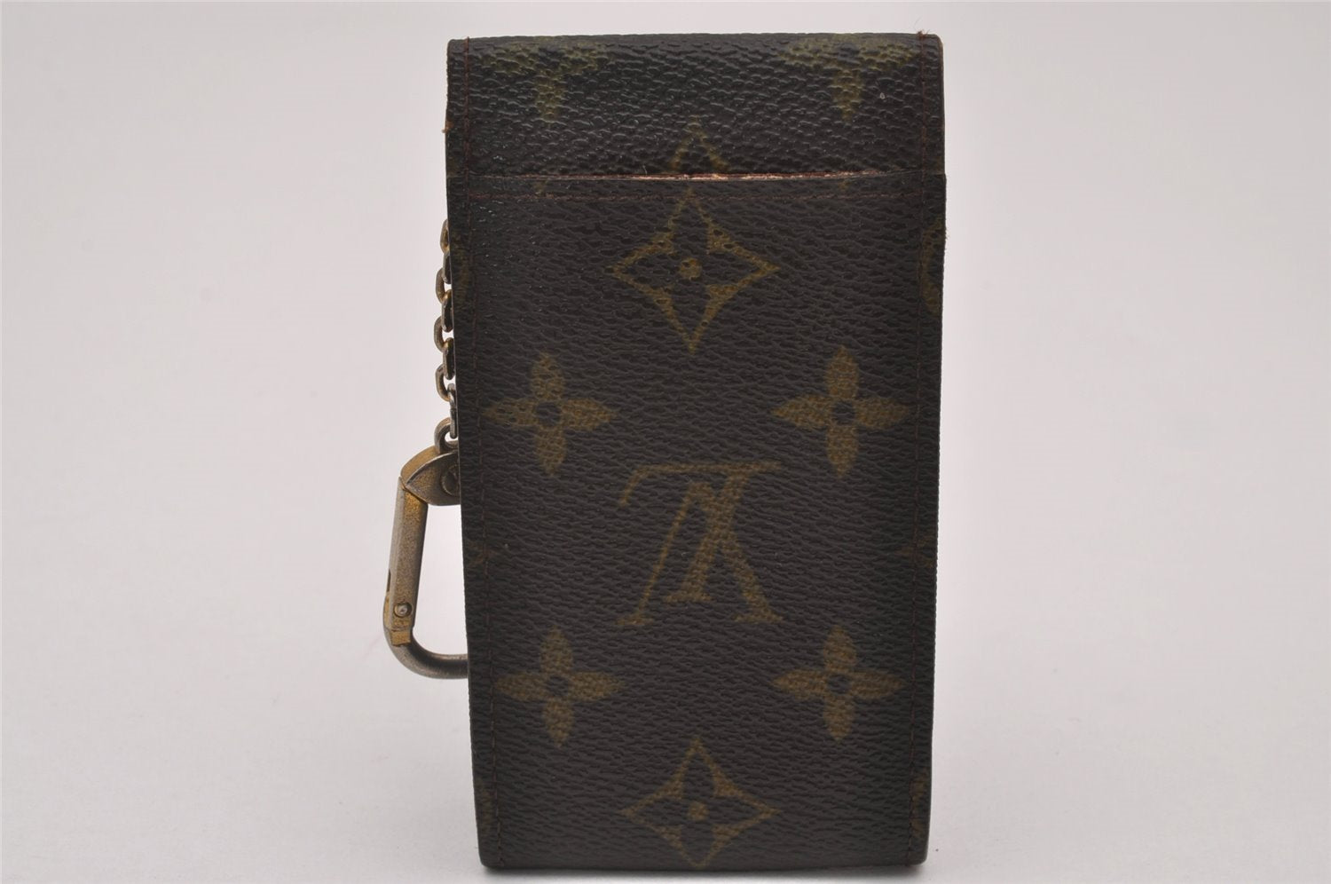 Authentic Louis Vuitton Monogram Porte Cles Badge Key Case Pouch M60048 LV 7786I