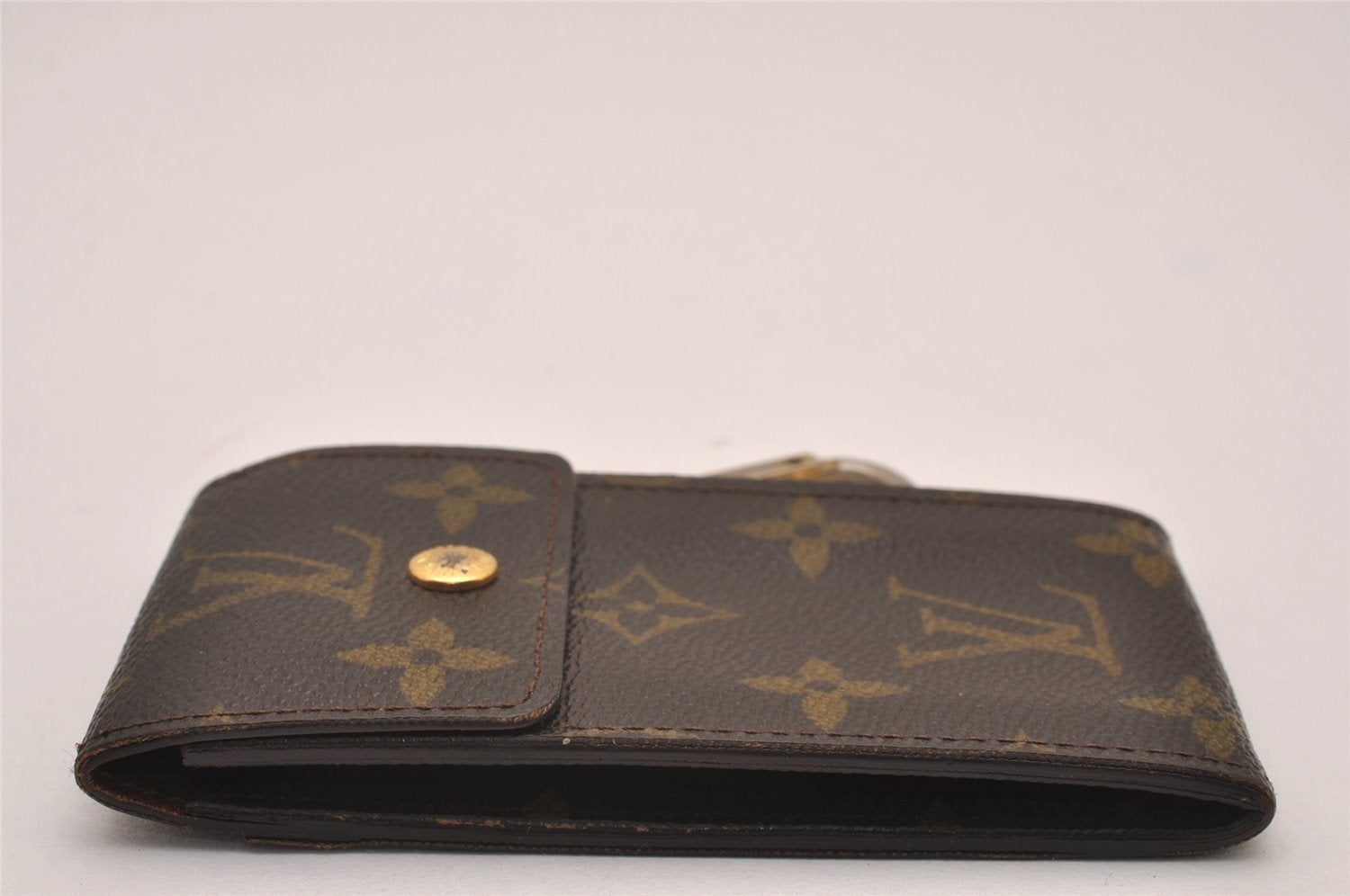 Authentic Louis Vuitton Monogram Porte Cles Badge Key Case Pouch M60048 LV 7786I