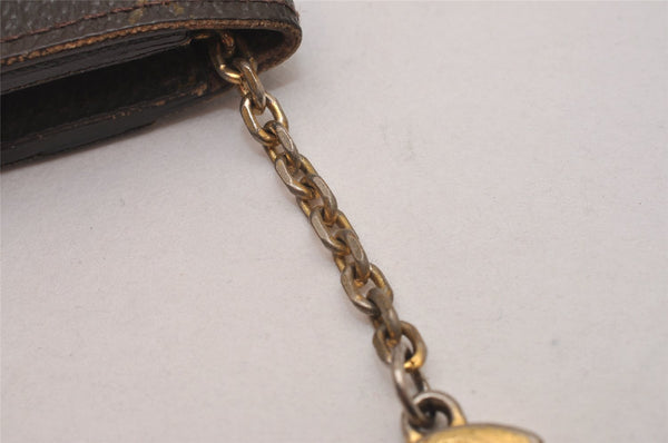 Authentic Louis Vuitton Monogram Porte Cles Badge Key Case Pouch M60048 LV 7786I
