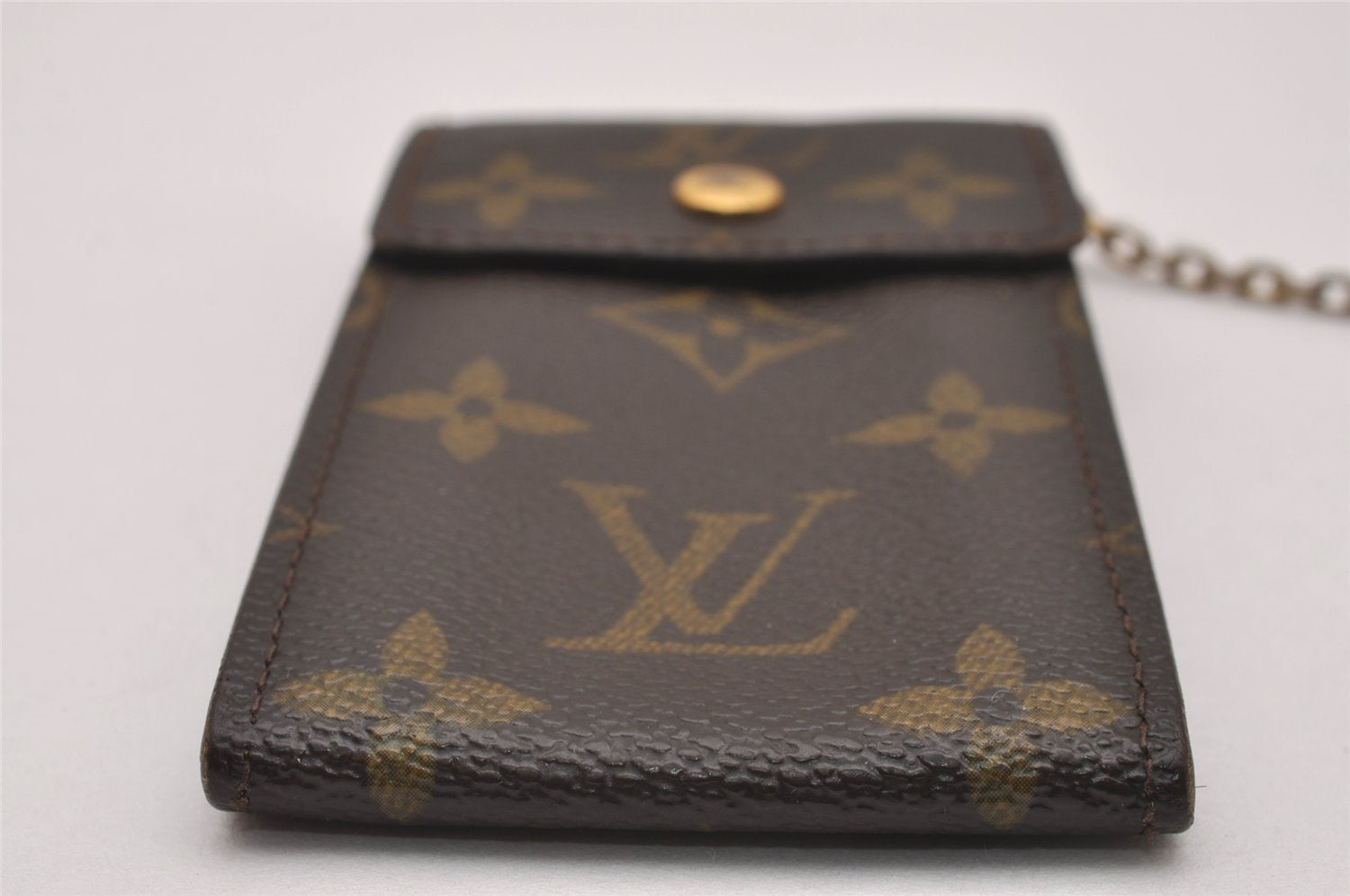 Authentic Louis Vuitton Monogram Porte Cles Badge Key Case Pouch M60048 LV 7786I