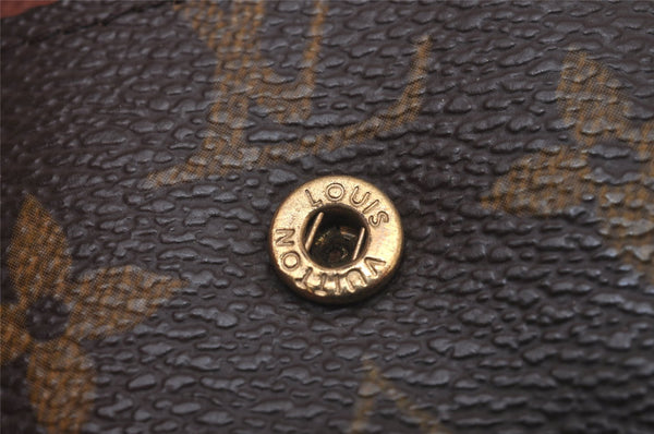 Authentic Louis Vuitton Monogram Porte Cles Badge Key Case Pouch M60048 LV 7786I