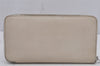 Authentic HERMES Azap Silk In Long Wallet Purse Leather White Pink 7786J