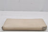 Authentic HERMES Azap Silk In Long Wallet Purse Leather White Pink 7786J