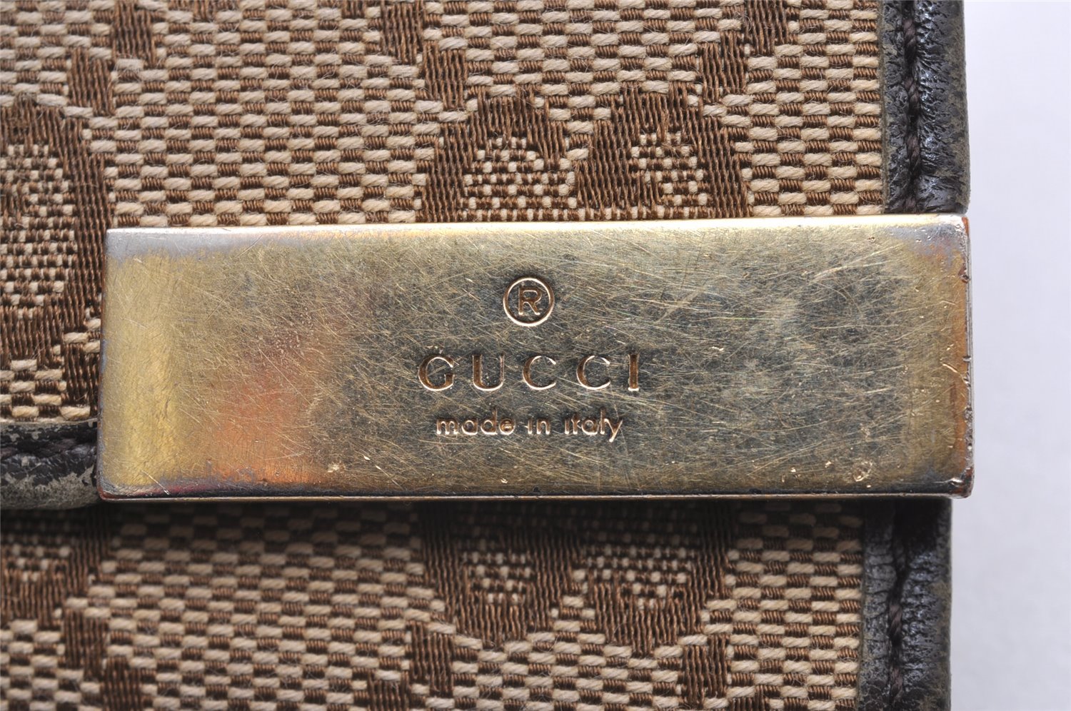 Authentic GUCCI Dice 6 Hooks Key Case Purse GG Canvas Leather 268833 Brown 7787I