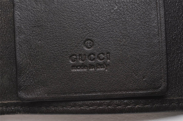 Authentic GUCCI Dice 6 Hooks Key Case Purse GG Canvas Leather 268833 Brown 7787I