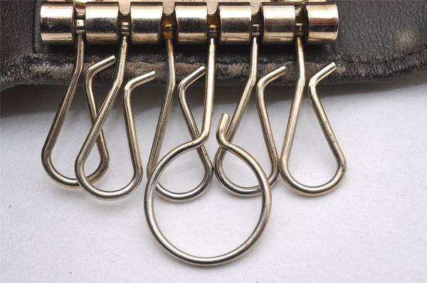 Authentic GUCCI Dice 6 Hooks Key Case Purse GG Canvas Leather 268833 Brown 7787I