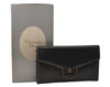 Authentic Christian Dior Vintage Long Wallet Purse Leather Black Box 7787J