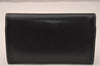 Authentic Christian Dior Vintage Long Wallet Purse Leather Black Box 7787J
