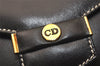 Authentic Christian Dior Vintage Long Wallet Purse Leather Black Box 7787J