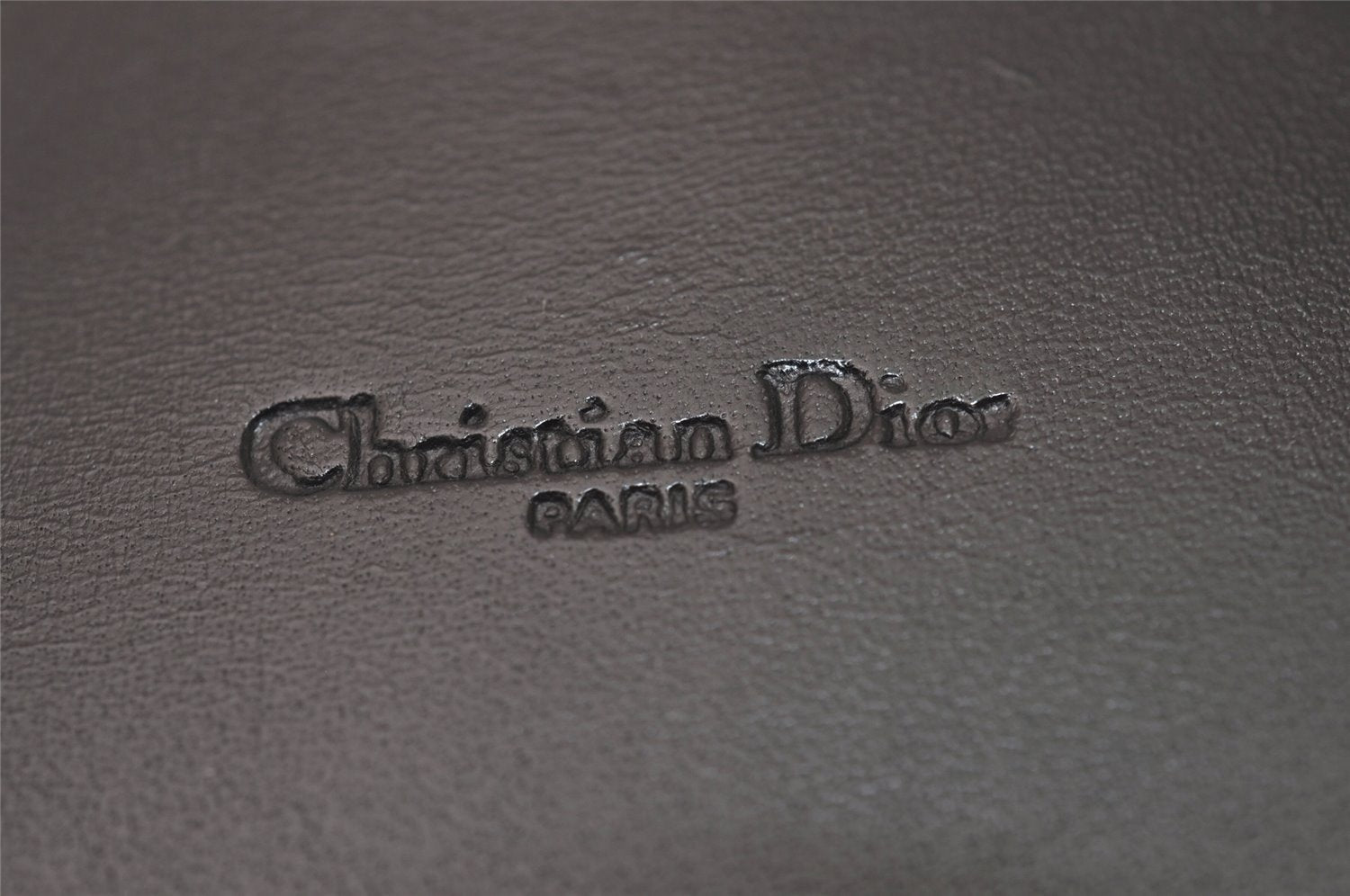 Authentic Christian Dior Vintage Long Wallet Purse Leather Black Box 7787J
