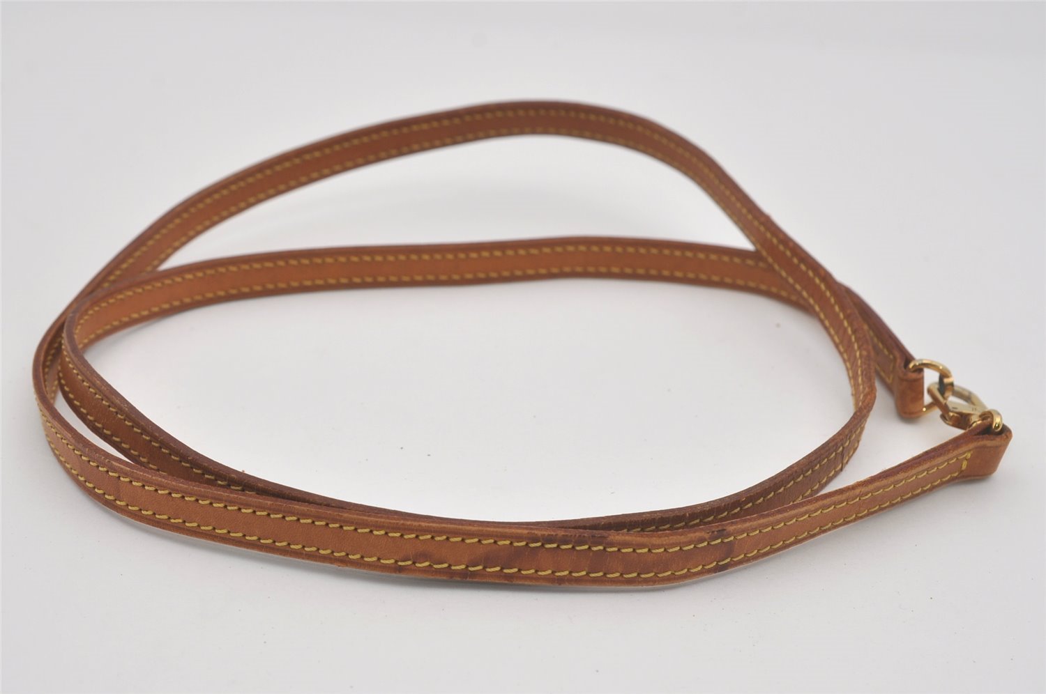 Authentic Louis Vuitton Leather Shoulder Strap Beige 46.7