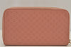 Authentic GUCCI Micro Guccissima GG Leather Long Wallet Purse 449391 Pink 7790J