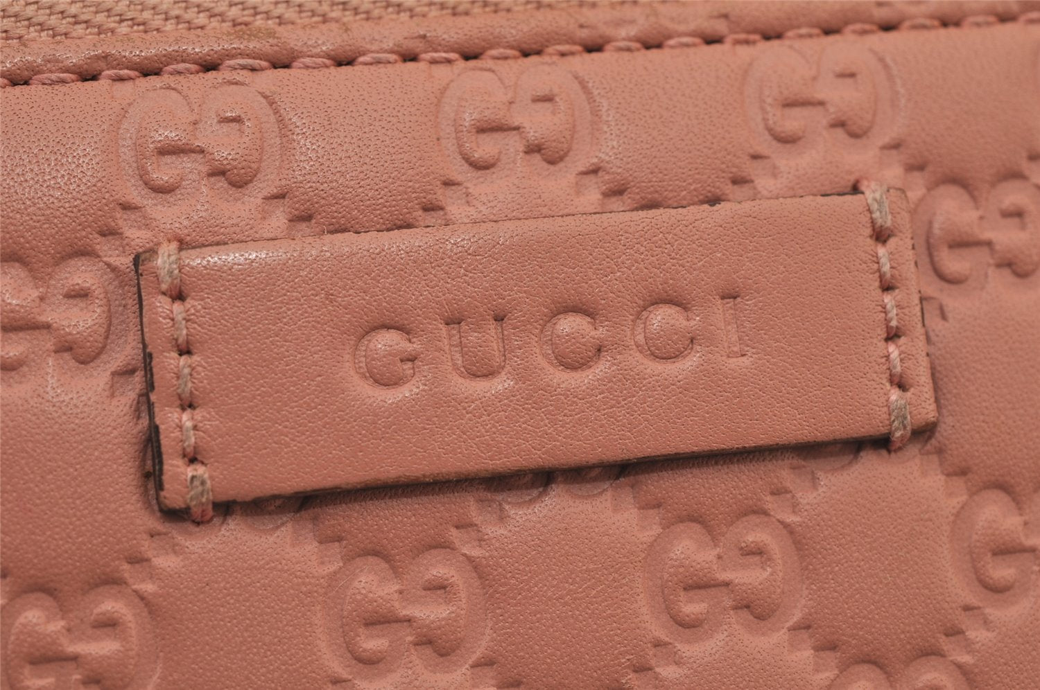 Authentic GUCCI Micro Guccissima GG Leather Long Wallet Purse 449391 Pink 7790J