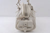 Authentic Christian Dior Vintage Shoulder Hand Tote Bag Leather White CD 7791I