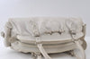 Authentic Christian Dior Vintage Shoulder Hand Tote Bag Leather White CD 7791I