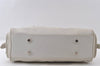 Authentic Christian Dior Vintage Shoulder Hand Tote Bag Leather White CD 7791I