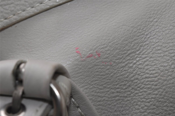 Authentic Christian Dior Vintage Shoulder Hand Tote Bag Leather White CD 7791I