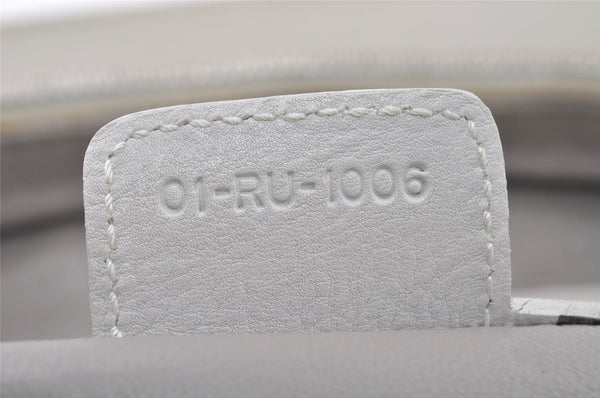 Authentic Christian Dior Vintage Shoulder Hand Tote Bag Leather White CD 7791I