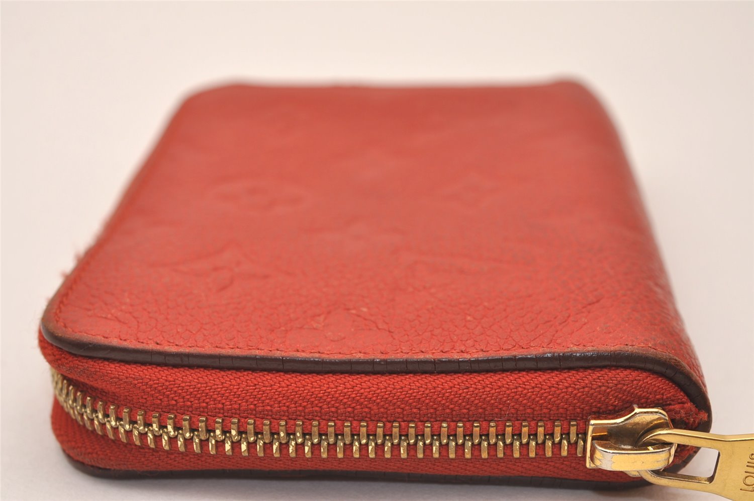 Louis Vuitton Monogram Empreinte Portefeuille Secret Compact Wallet Red 7791J