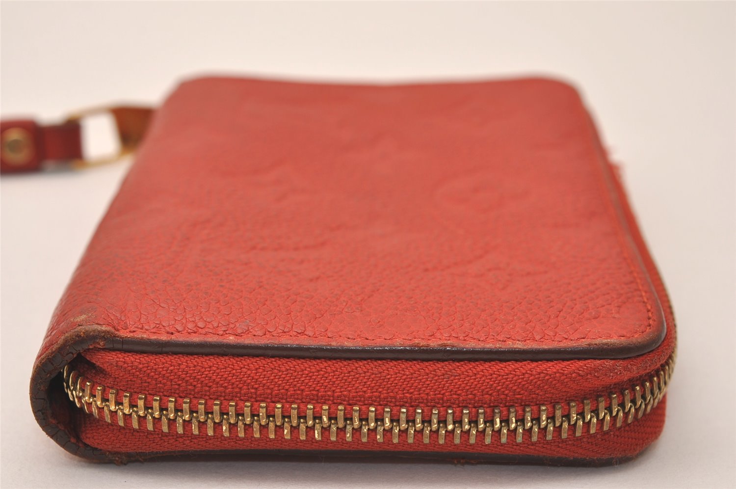 Louis Vuitton Monogram Empreinte Portefeuille Secret Compact Wallet Red 7791J