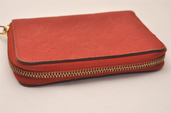 Louis Vuitton Monogram Empreinte Portefeuille Secret Compact Wallet Red 7791J