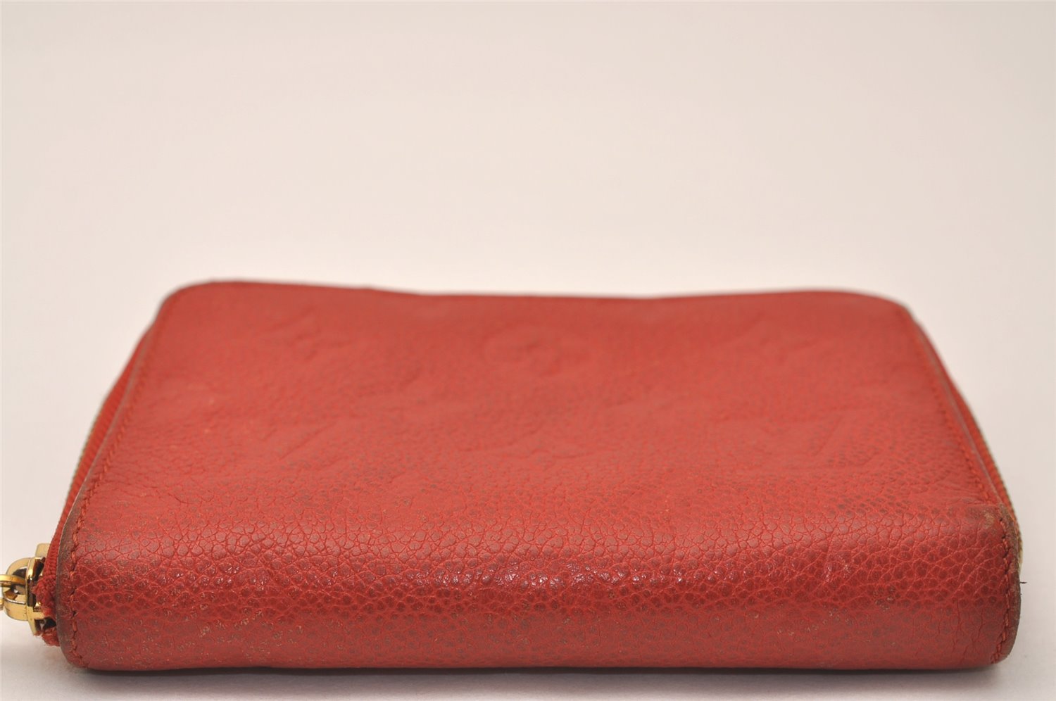 Louis Vuitton Monogram Empreinte Portefeuille Secret Compact Wallet Red 7791J