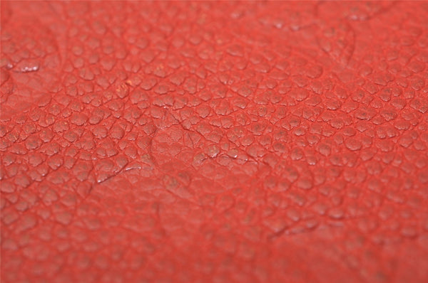 Louis Vuitton Monogram Empreinte Portefeuille Secret Compact Wallet Red 7791J