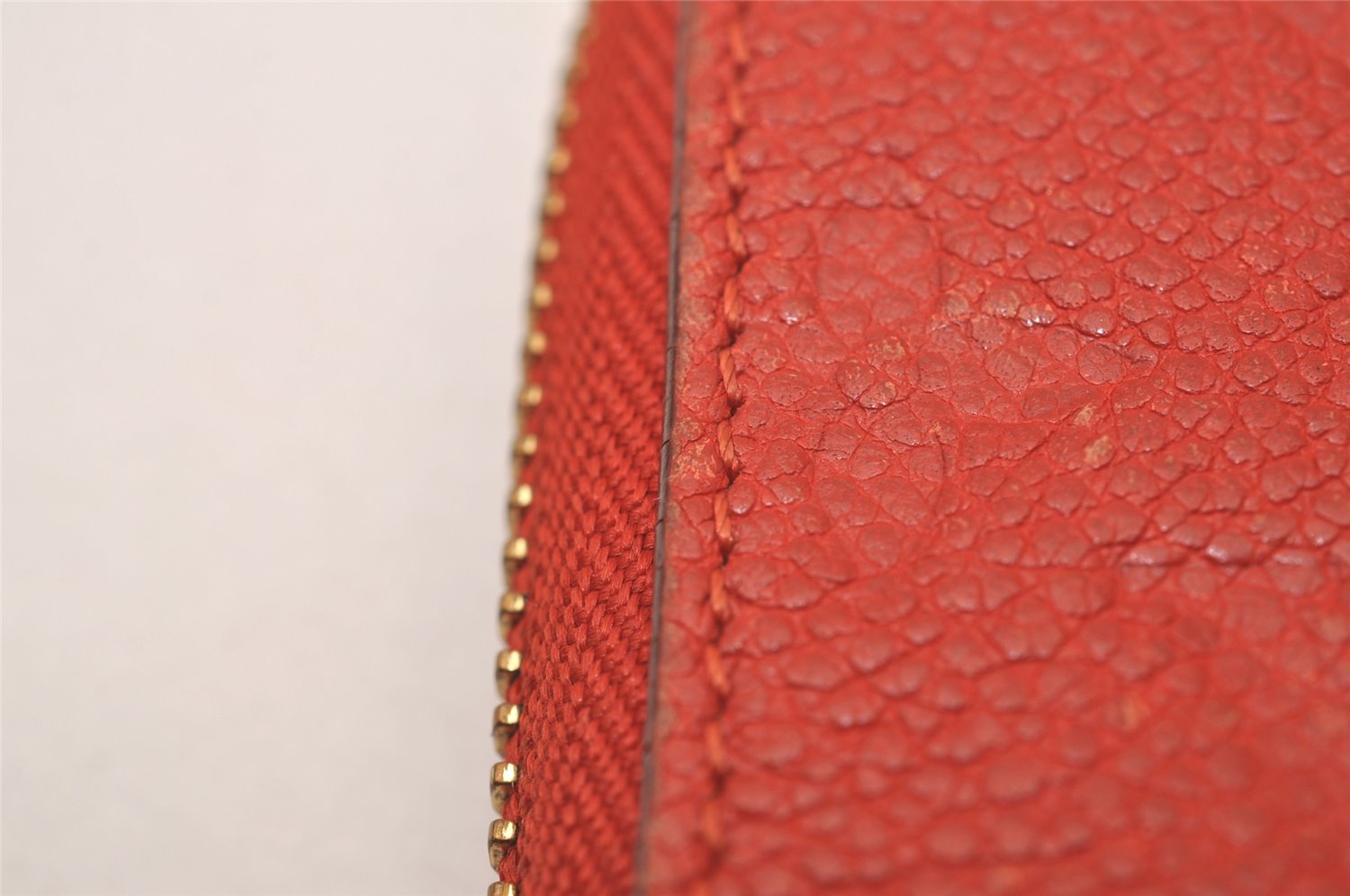 Louis Vuitton Monogram Empreinte Portefeuille Secret Compact Wallet Red 7791J